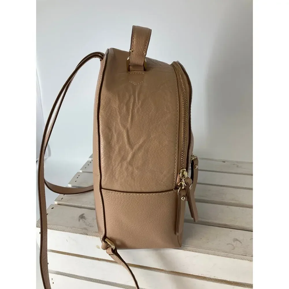 KATE SPADE LARGE NUDE LEATHER BACKPACK